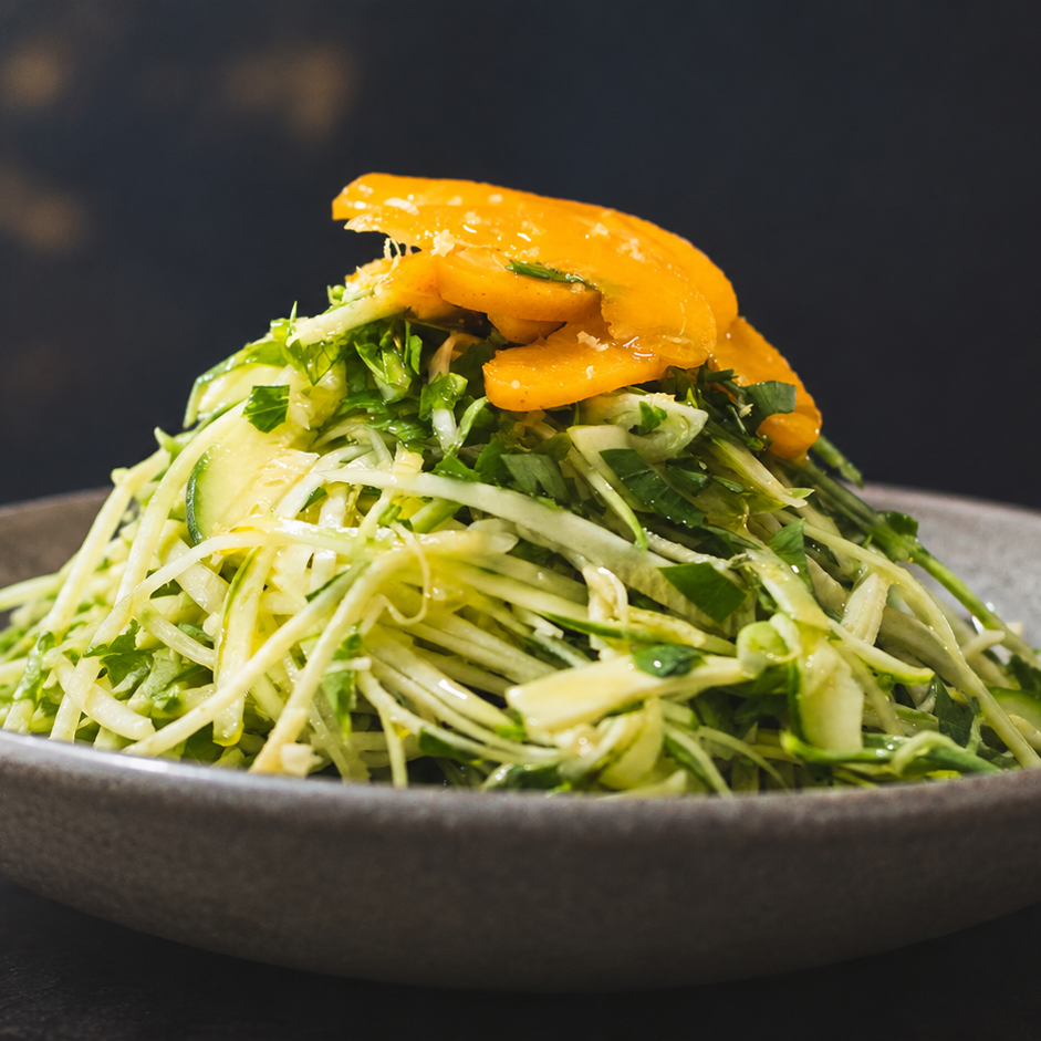 Avocado Zucchini Salad with Lemon Extra Virgin Olive Oil