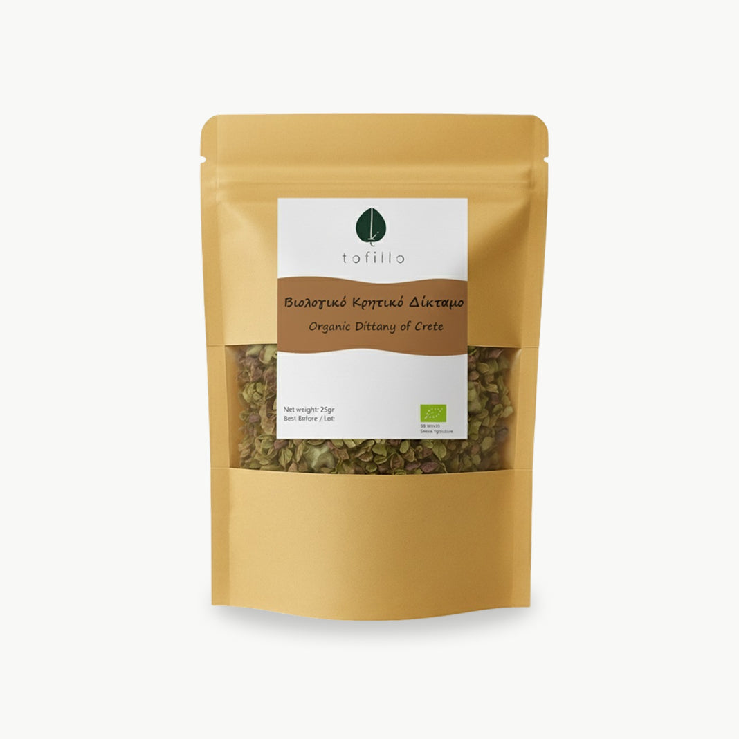 Organic dittany of Crete herbal tea by Tofillo organic Cretan herbs