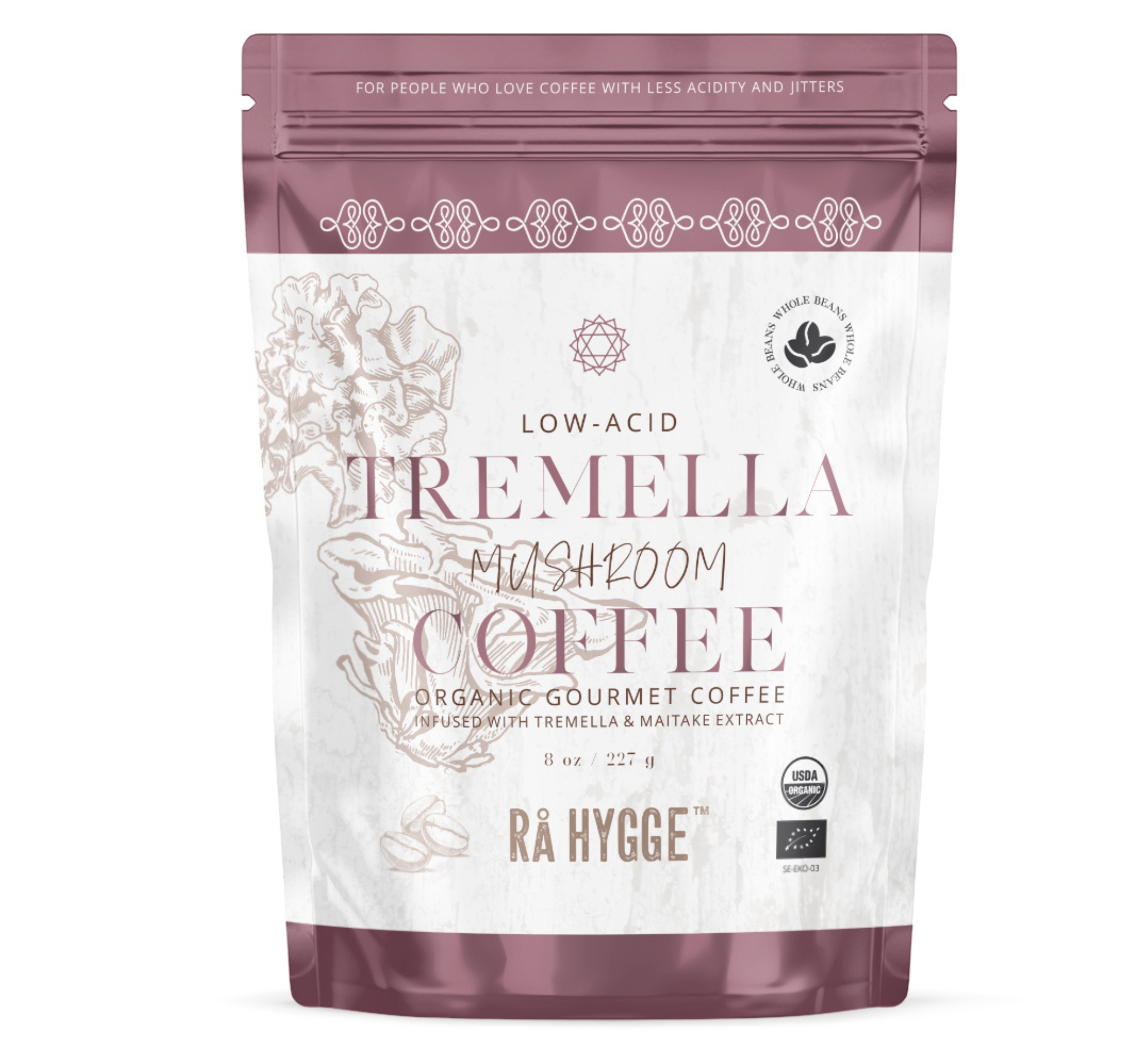 Organic Tremella coffee – natural wellness in every cup package.