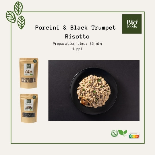 Porcini and Black Trumpet Mushroom Risotto