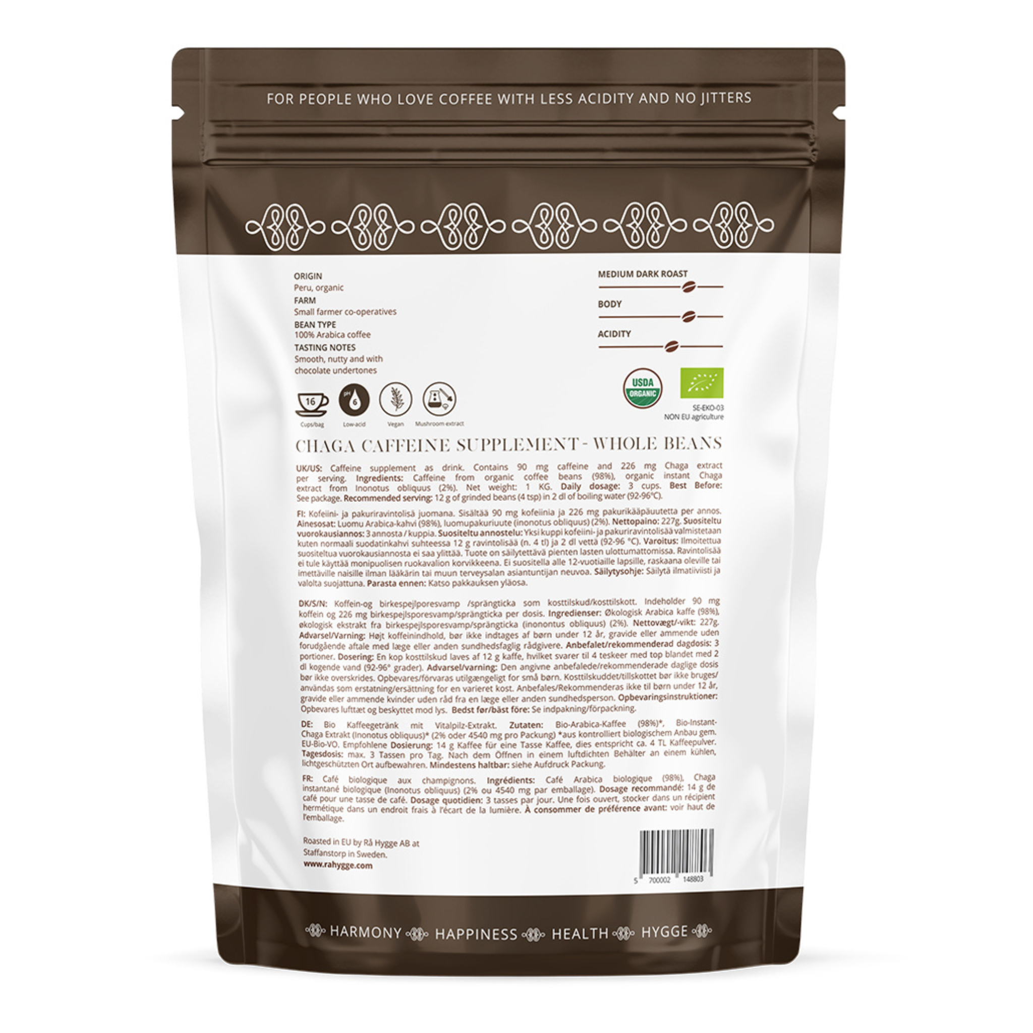 Chaga Mushroom Coffee | Chaga Espresso | Functional Mushrooms | Chaga Pilz Kaffee | The Bio Foods