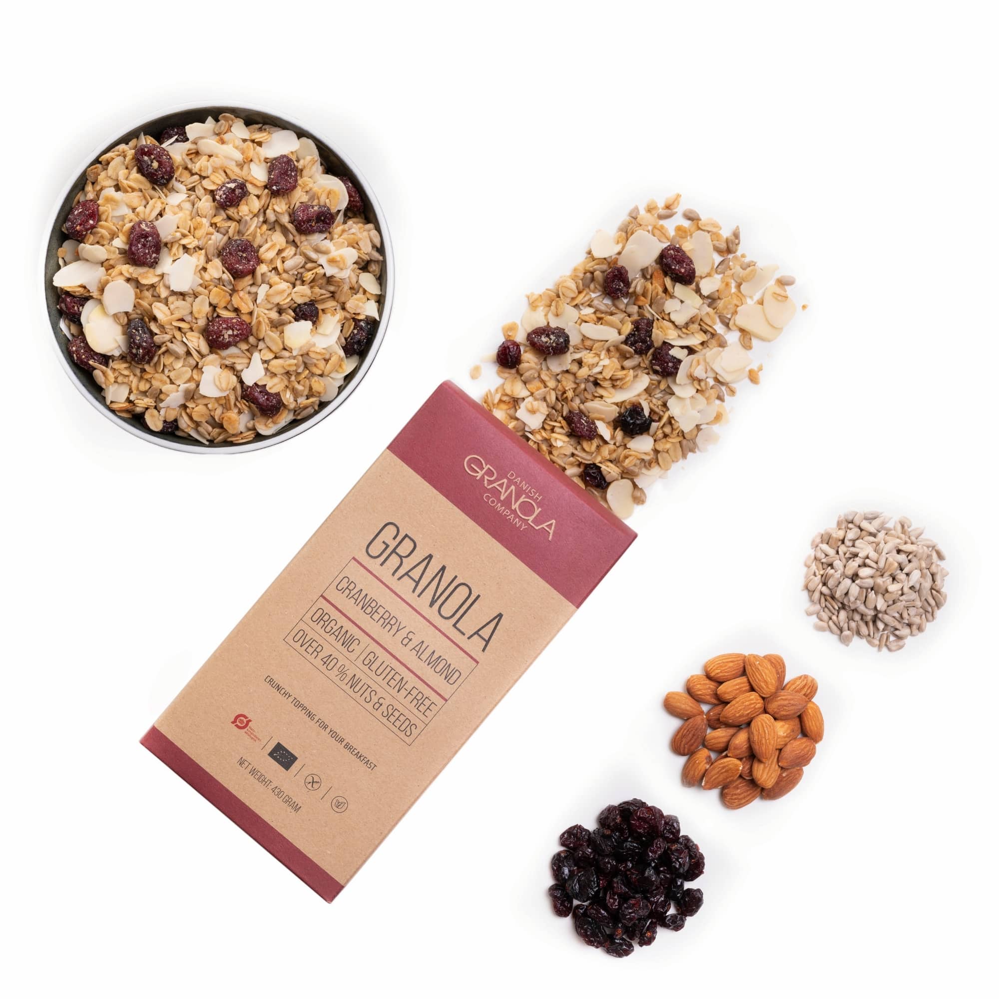 Organic Granola with Almond flakes and Cranberries