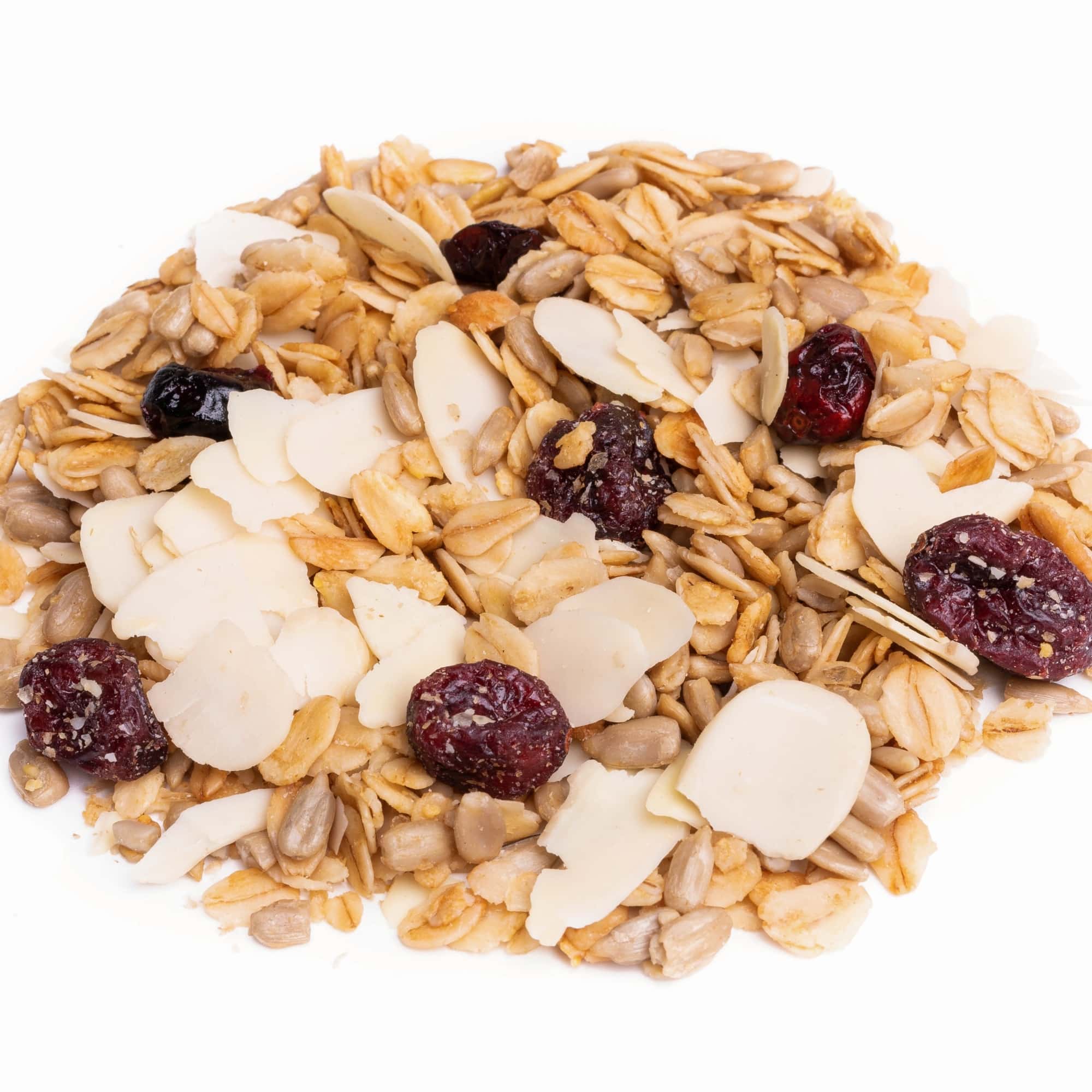Organic Granola with Almond flakes and Cranberries - The Bio Foods