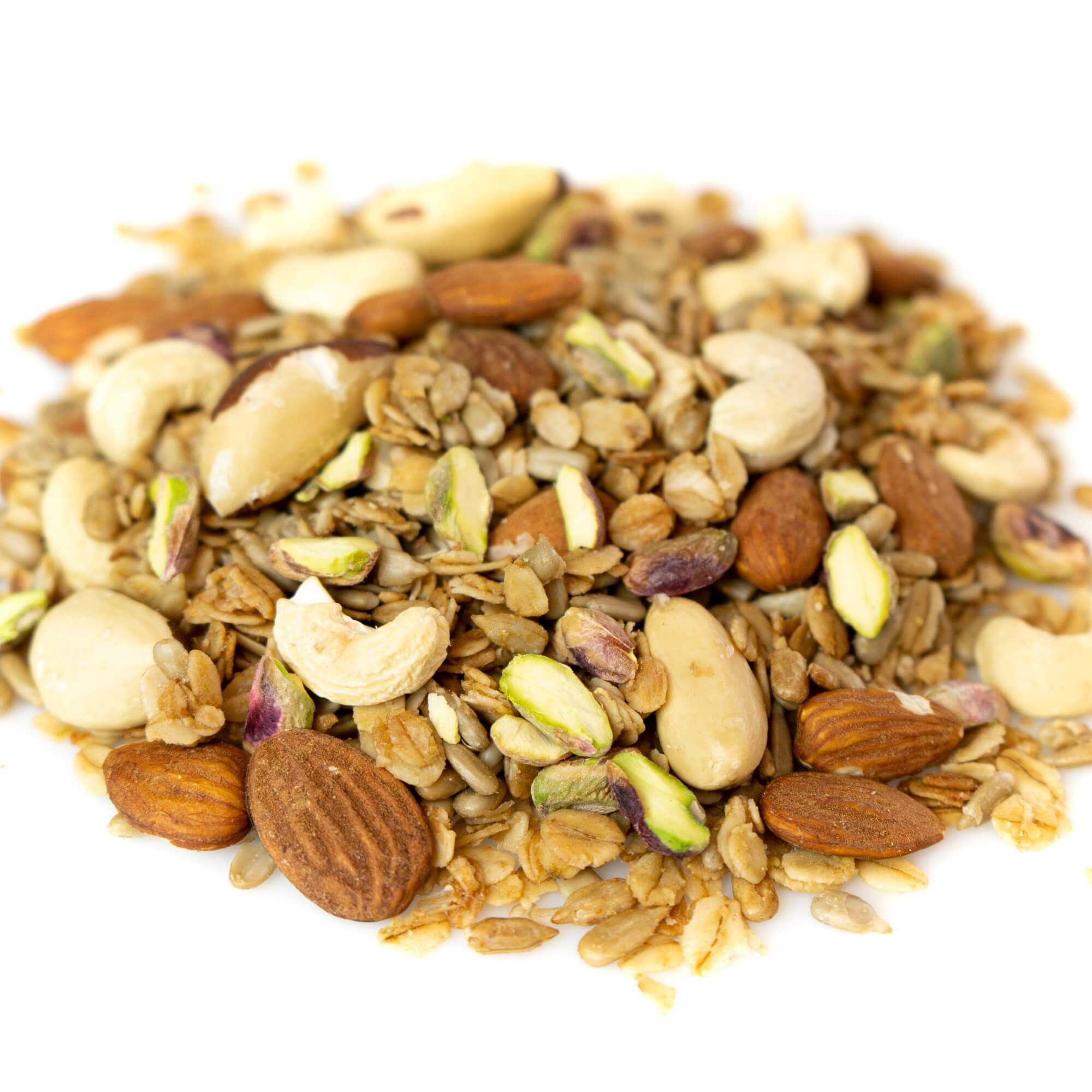 Organic Granola with Almonds, Cashews, Pistachios and Brazil nuts